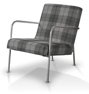 Poťah na kreslo Ikea PS farba produktu sivá látka zapletaná, vzorované