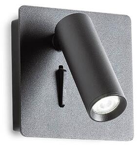 Redo 01-2340 nástenné LED svietidlo Tomix čierne, 3,2W, 3200K, 8,6 cm