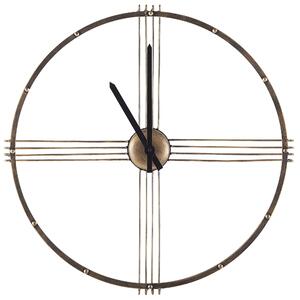 Nástenné hodiny zlatá čierna železo ø 64 cm okrúhly tvar bez číslic moderný minimalistický štýl obývačka