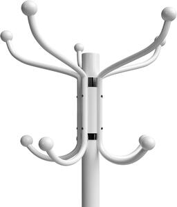 Stojanový vešiak na odevy – biely 173cm