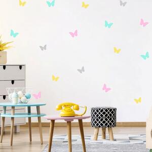 Nálepky do detskej izby - Hravé farebné motýliky