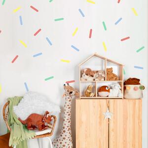 Nálepky do detskej izby - Pestrofarebné konfety