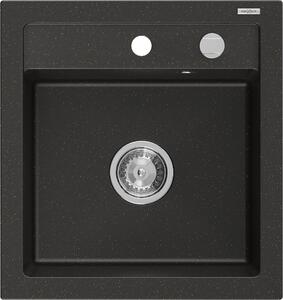 Mexen Vito - drez granitový 52,0x49,0cm, 1-komorový, čierna-zlatá, 6503521000-75