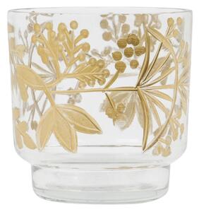 Sklenený svietnik Find Clear Gold Ø 7 cm