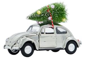 Vianočná dekorácia autíčka Xmas Car Silver