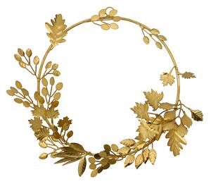 Kovový dekoratívny veniec Mix Antique Gold Ø 21 cm
