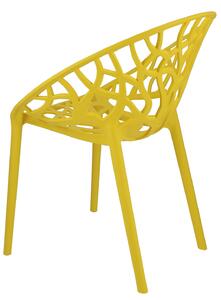 Dekorstudio Balkónové sedenie ALBERO žlté - 2x stolička + 1x stôl