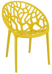 Dekorstudio Balkónové sedenie ALBERO žlté - 2x stolička + 1x stôl