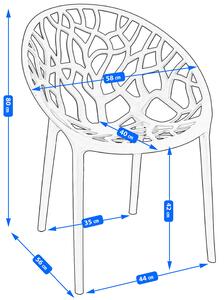 Dekorstudio Plastová dizajnová stolička ALBERO sivá