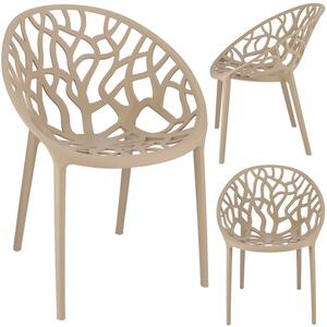 Dekorstudio Plastová dizajnová stolička ALBERO béžová