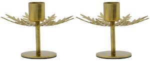 Kovový svietnik Snowflake Antique Brass – set 2 ks
