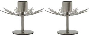 Kovový svietnik Snowflake Silver Finish – set 2 ks