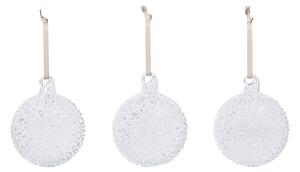 Vianočná ozdoba Flurry Ø 8 cm – set 3 ks