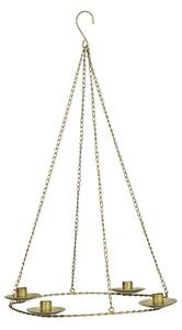 Závesný adventný svietnik Antique Brass