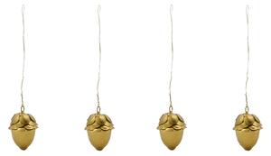 Kovové vianočné ozdoby Corn Gold – set 4 ks