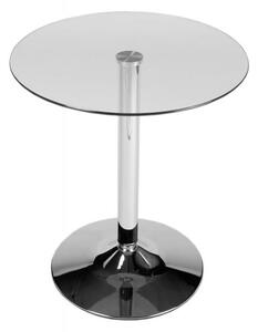 Stôl okrúhly sklenený - v70 x Ø60 cm - Transparentná / sklo