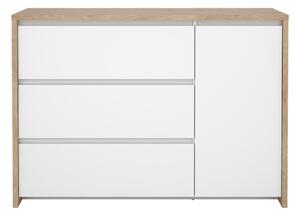 Biela/v prírodnej farbe komoda v dekore duba 119x84x48 cm Next – Tvilum
