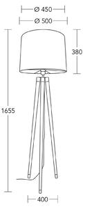 HerzBlut Briany stojaca lampa, rám olejovaný dub