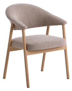 Béžové jedálenské kreslá v súprave s podrúčkami 2 ks z dubového dreva Elk – Unique Furniture