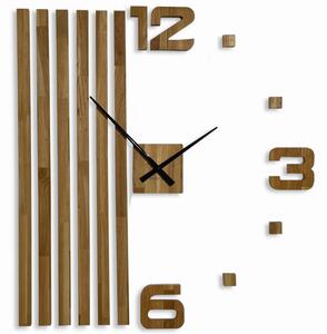 Dekorstudio Luxusné nástenné drevené hodiny LAMELE 100cm
