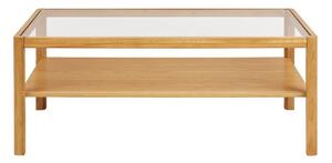 Konferenčný stolík so sklenenou doskou v prírodnej farbe 60x110 cm Lourmarin – House Nordic