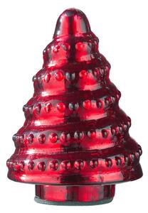 X-MAS Dekoračná jedľa sklenená 10 cm - červená