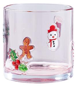 X-MAS Lampáš vianočná" 10 cm - ružová