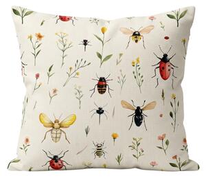 Polybavlnená obliečka na vankúš INSECTA POLY 45x45 cm, farebná