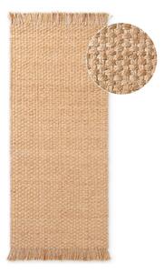 Obojstranný/ručne tkaný jutový behúň v prírodnej farbe 80x200 cm Fjord – Hanse Home