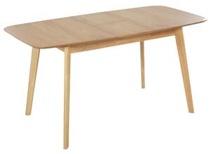 Jedálenský stôl svetlý dub 120/150 x 75 cm rozkladací drevené nohy škandinávsky štýl kuchyňa jedáleň