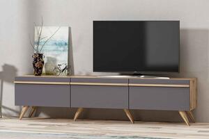 Dizajnový TV stolík Abhilasha 180 cm antracitový
