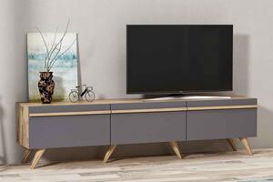 Dizajnový TV stolík Abhilasha 180 cm antracitový
