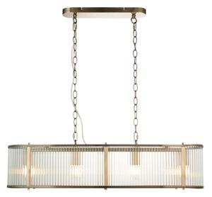 Endon 110945 - Luster na reťazi RIDGETON 4xE14/6W/230V mosadz/číra