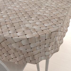 Biante Dekoračný oválny obrus Terra TRA-002 Béžový pletený vzor 50x100 cm