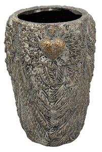 Bronzovo - hnedý antik obal na kvetináč / váza Topf - 18 * 18 * 26 cm - Exner
