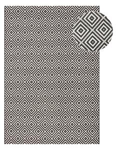 Čierno-biely vonkajší koberec NORTHRUGS Karo, 160 × 230 cm