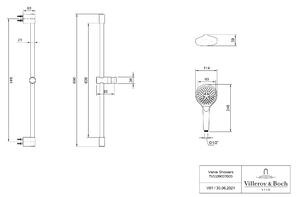 Villeroy & Boch Verve Showers sprchová súprava nástenná chrómová TVS10900700061