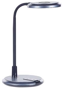 LED stolová lampa čierna syntetický materiál kancelárska lampa s nastaviteľným ramenom a stmievačom