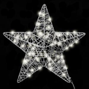 Tutumi - LED svetelná vianočná hviezda - strieborná - 23 cm