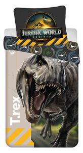 Bavlnené detské obliečky na jednolôžko 140x200 cm Jurassic World "T-Rex" – Jerry Fabrics