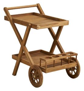 Servírovací stolík na kolieskach z masívneho dreva 50x86 cm Pasaku – House Nordic