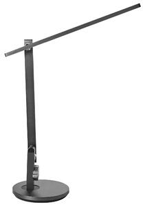 Stolná LED lampa sivá syntetický materiál 3 režimy teploty svetla so stmievačom nastaviteľná kancelária