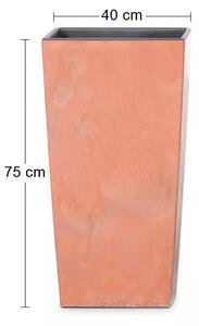 Vysoký plastový kvetináč DURS400E 40 cm - terakota