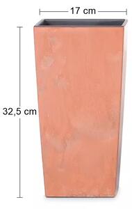 Plastový kvetináč DURS170E 17 cm - terakota