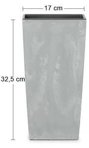 Plastový kvetináč DURS170E 17 cm - sivý betón