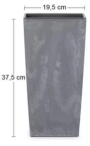 Plastový kvetináč DURS200E 20 cm - tmavosivá