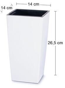 Plastový kvetináč DURS140 14 cm - biela