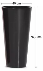 Vysoký plastový kvetináč DTUS400S 40 cm - antracit