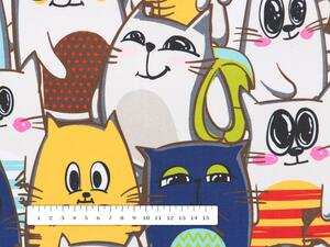 Biante Detská dekoračná obliečka na vankúš BK-023 Bláznivé mačky 60 x 60 cm