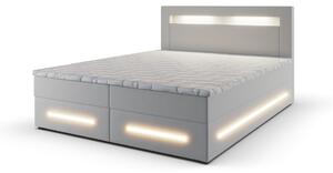 Čalúnená posteľ boxspring MANU + topper, 140x200, soft 17